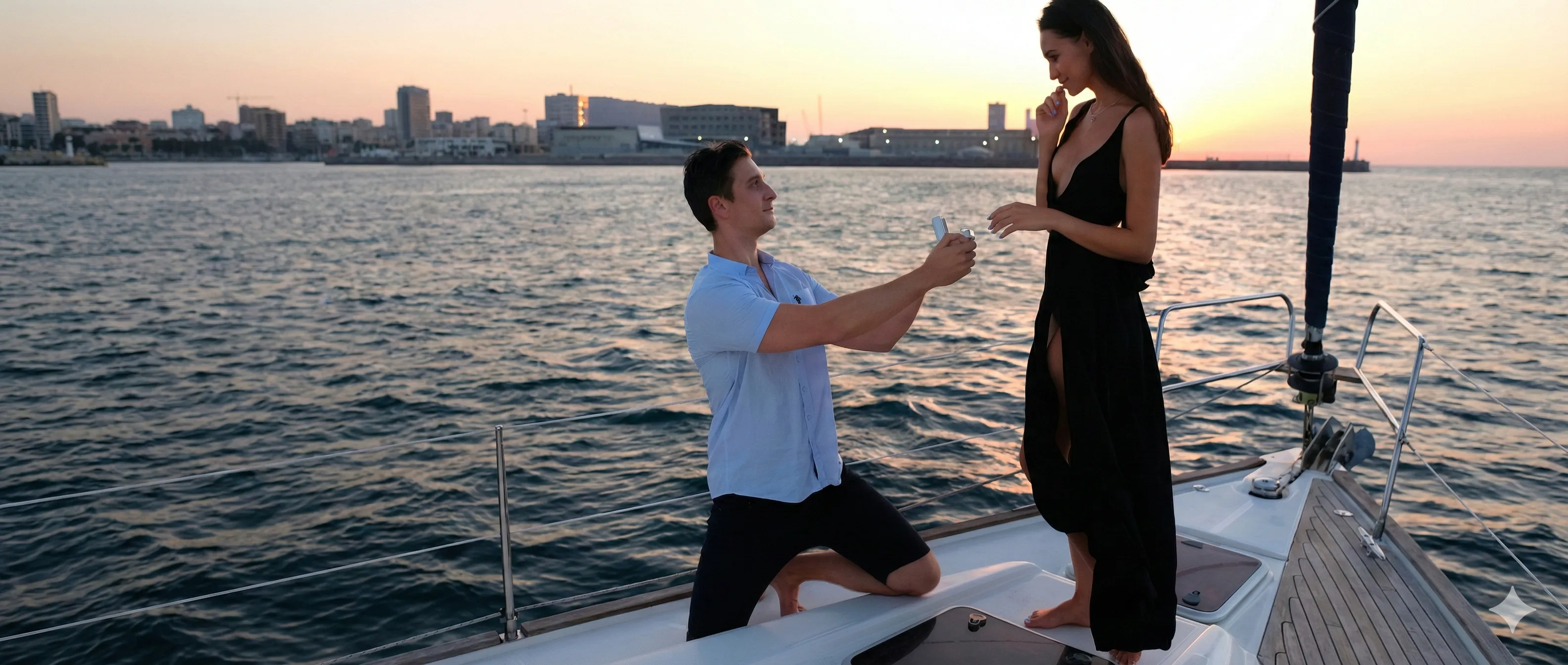 הצעת נישואים על יאכטה יוקרתית בהרצליה