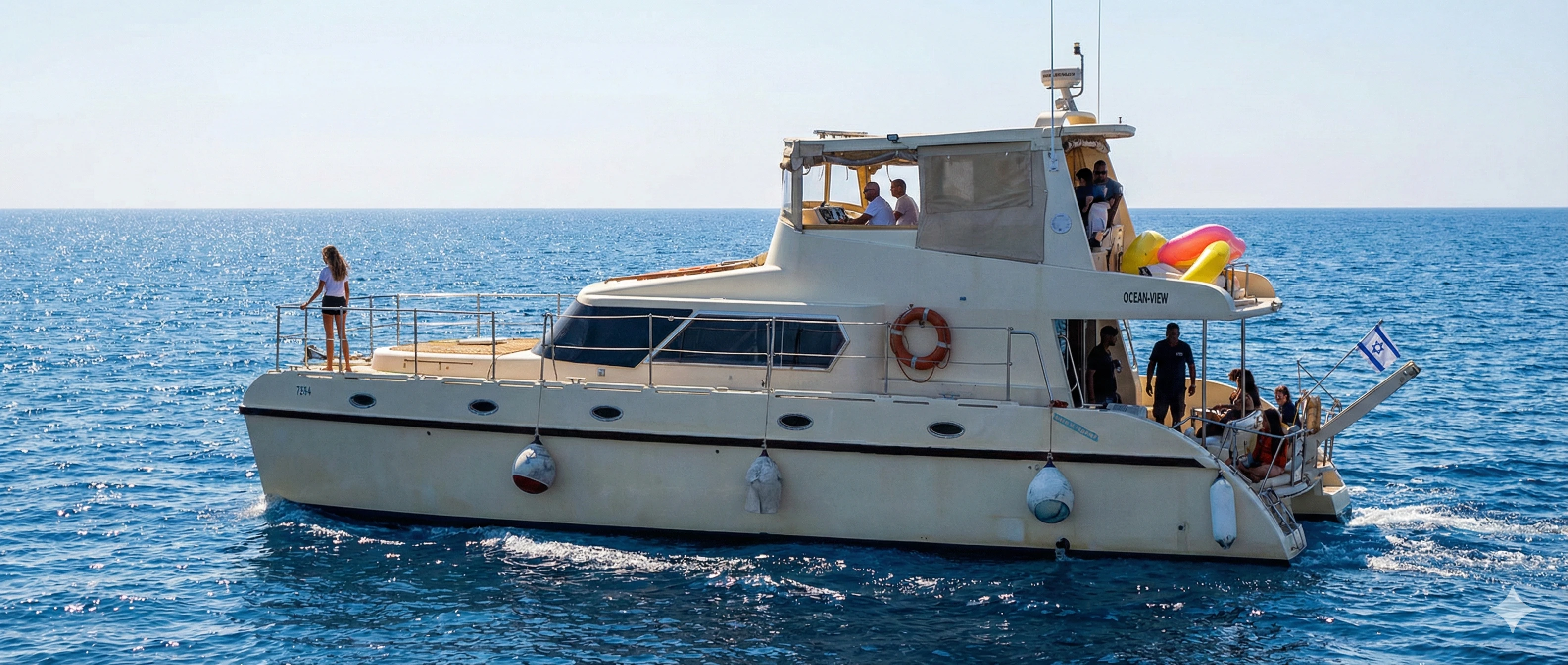 יאכטה קטמרן מנועית Ocean