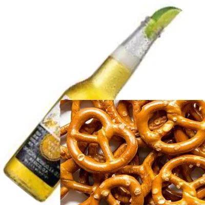 בקבוק בירה עם ביגלה